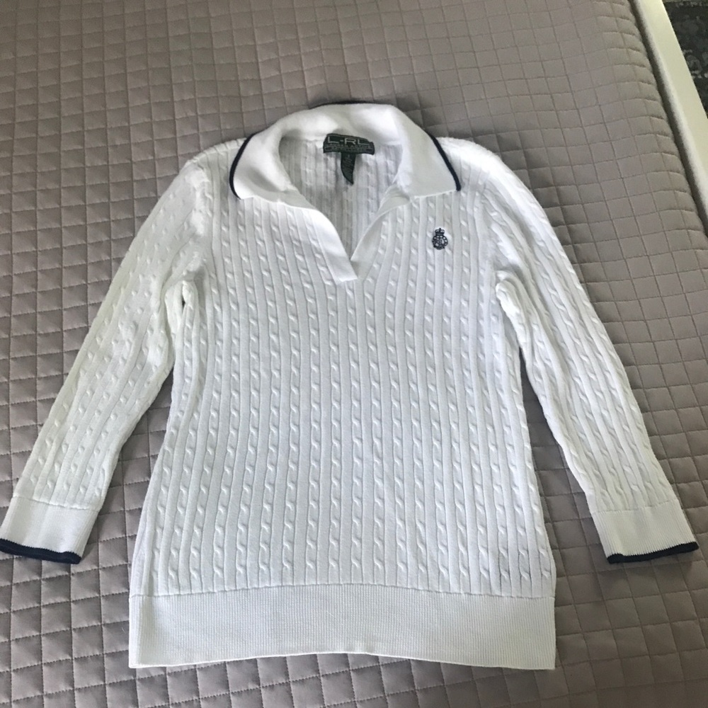 Ralph Lauren white golf/tennis sweater
